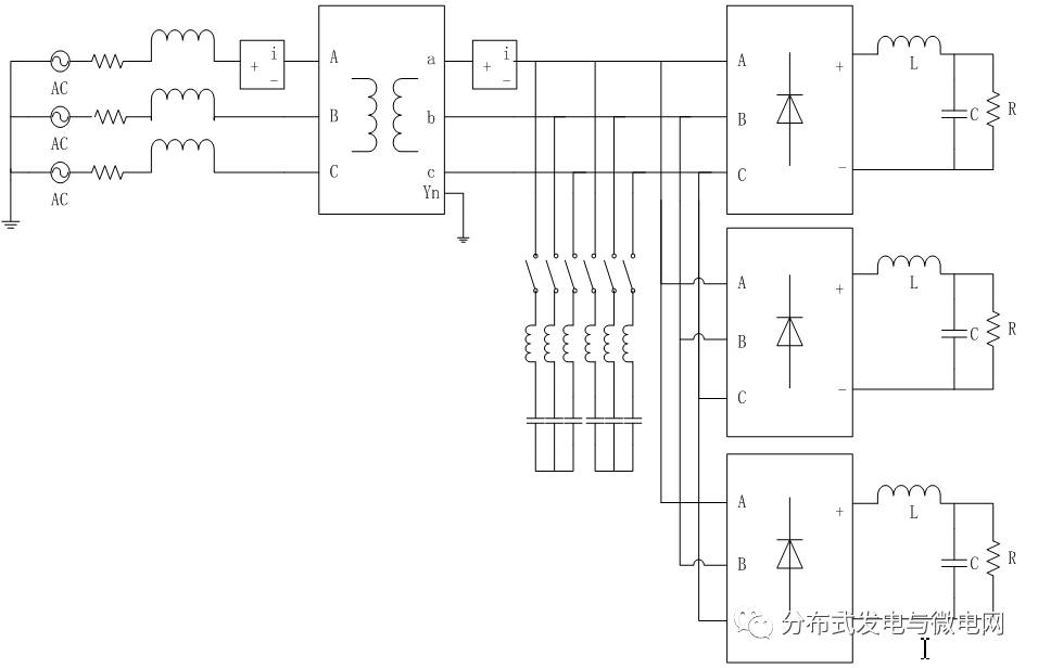  加入無(wú)源充電機(jī)濾波器的系統(tǒng)仿真模型圖